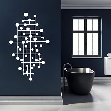 YDONVTI Geometric Metal Wall Art, Modern Luxury Metal Wall Decor, Minimalist Home Decor, Abstrac Wall Sculpture, Vertical Wall Art, Wall Hanging for Living Room Bedroom White, 48"x28"|121x72 cm