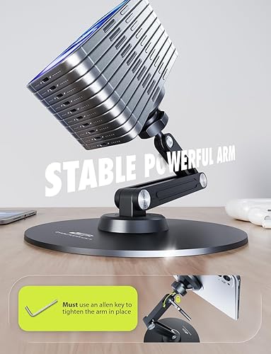 Miniatura 5 de Bracketron MagAlign PRO - Soporte magnético para iPad con compatibilidad MagAlign Pro, base giratoria 360 y brazo de pivote ajustable, imanes ultra