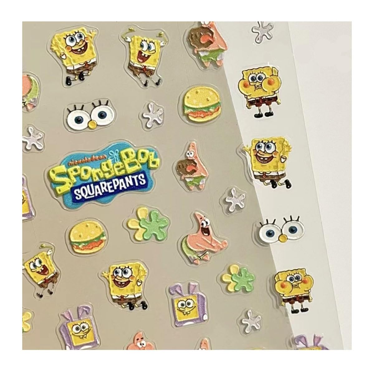 Amazon.co.jp: スポンジボブ ネイルシール 3D 浮き彫り ネイルセット 2