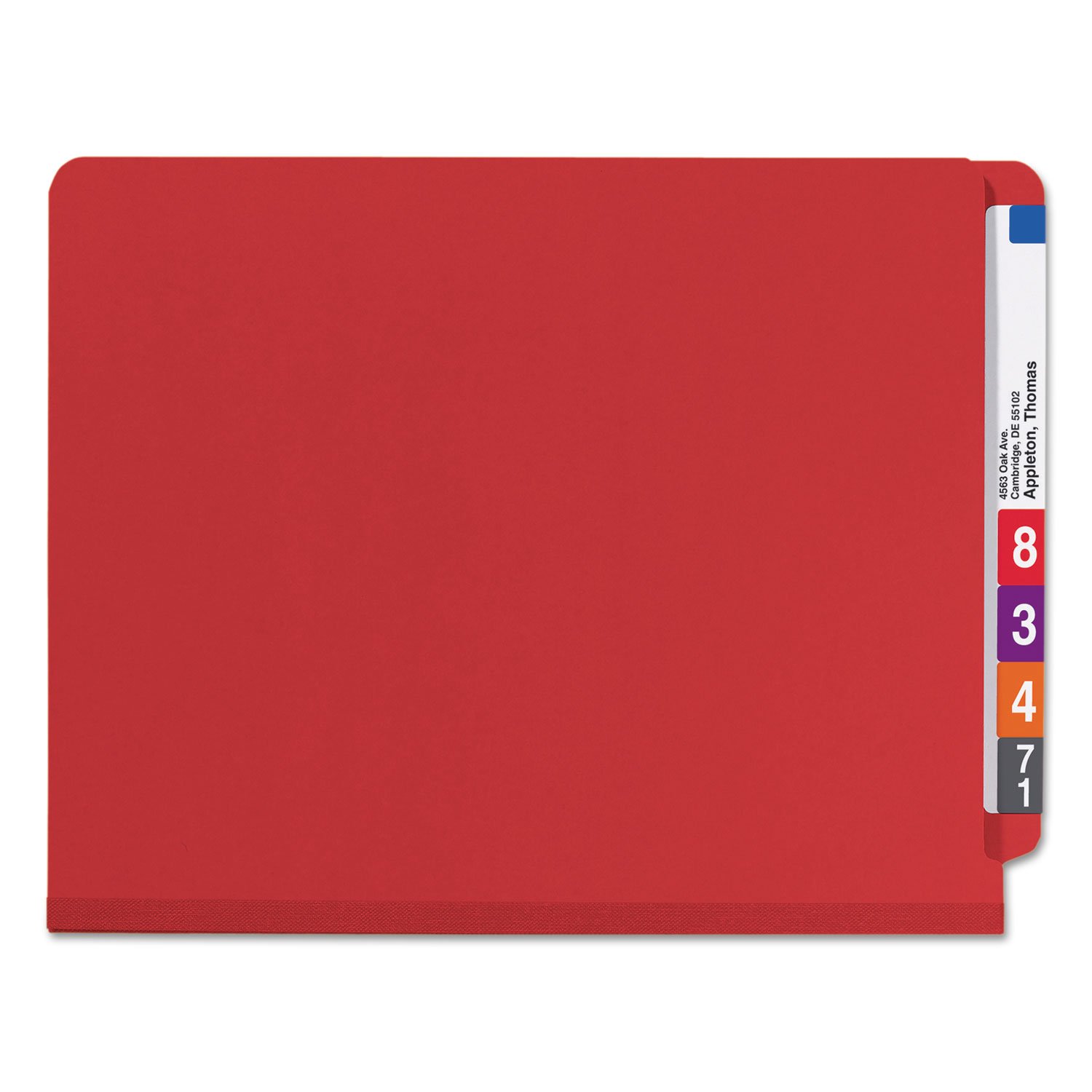 Smead Pressboard End Tab Folders, Letter, Six-Section, Bright Red, 10/Box by Smead