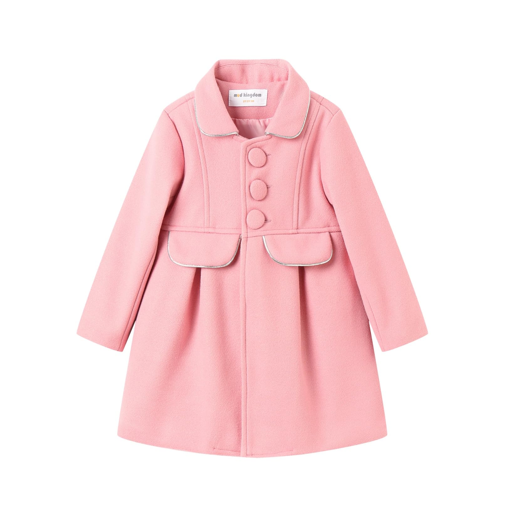 Mud Kingdom Girls Peacoat Dress Coat Faux Wool Lapel Outerwear