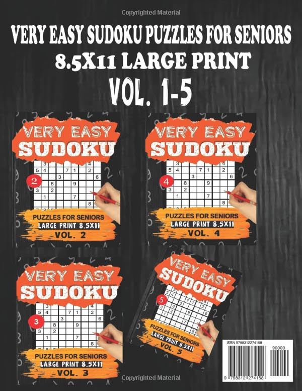 Very Easy Sudoku Puzzles for Seniors Large Print 8.5x11 VOL. 1: Simple & Fun Sudoku for Beginners, Adults, and Kids | Large Print for Easy Solving ... Sudoku for Seniors – Large Print Collection) image 3