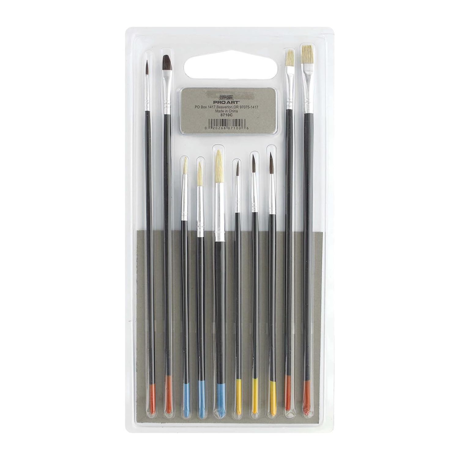 Pro-Art Multi Media Lot de pinceaux, Multi-Media Brushes 10 Piece Set