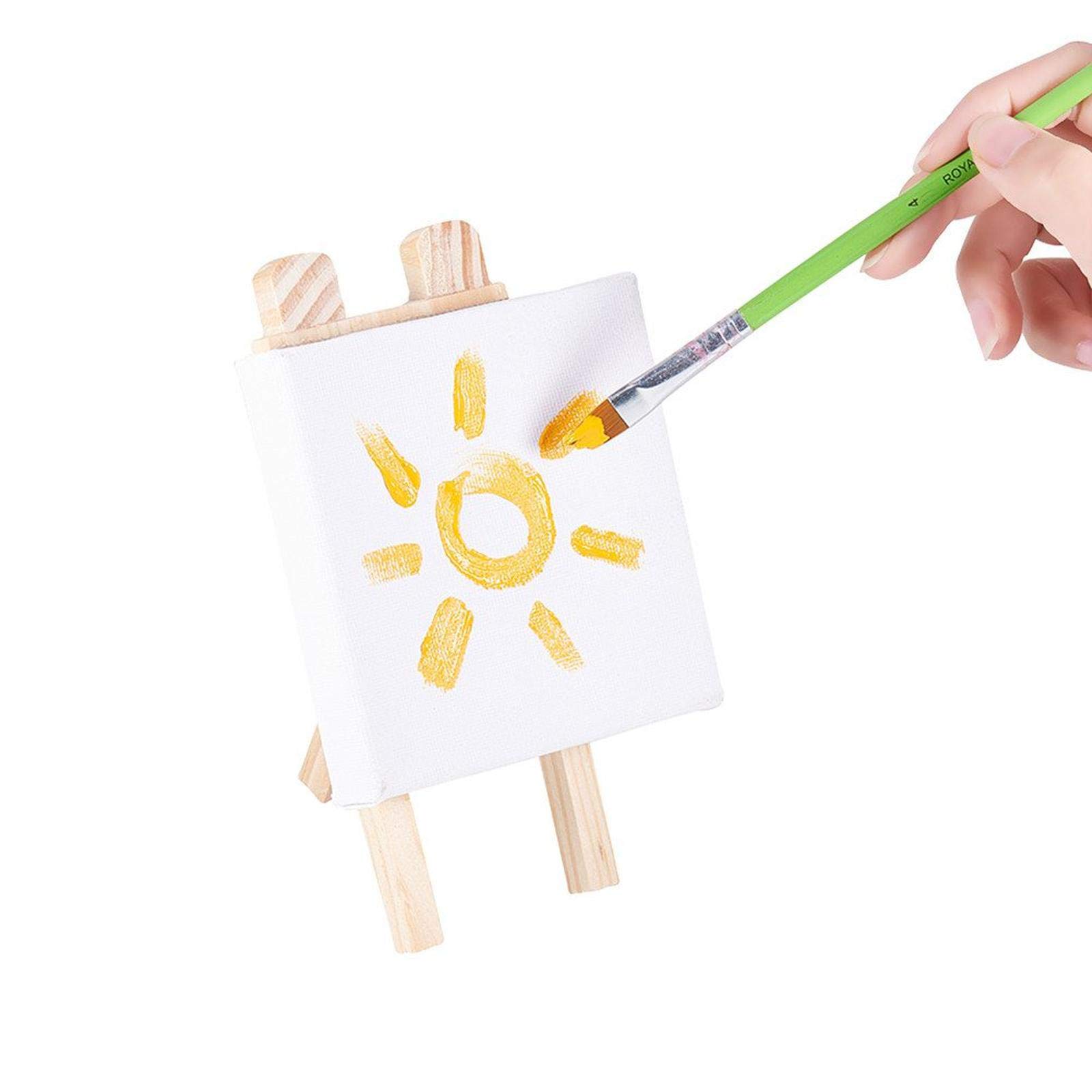 Painting Canvas Mini Canvas Panel Painting Craft Tiny Wooden Sketchpad Drawing Artists 6 Pcs