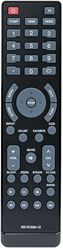 NS-RC02A-12 - Mando a distancia compatible con Insignia LCD TV NS55L780A12 NS-32E740A12 NS-37L760A12