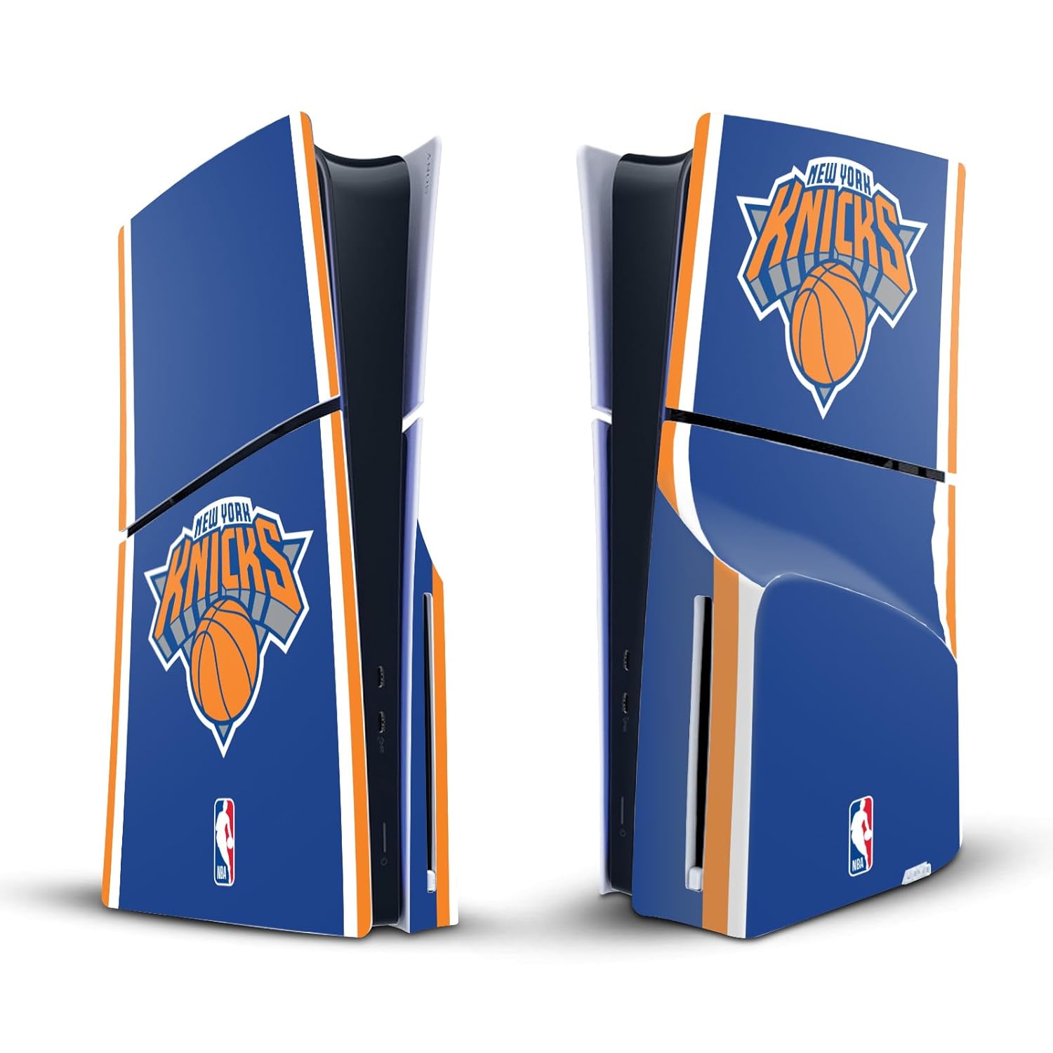 Head Case Designs Officially Licensed NBA Blue Design New York Knicks Logo Vinyl Sticker Gaming Skin Decal Cover Compatible With Sony PlayStation 5 PS5 Slim Disc Edition Console