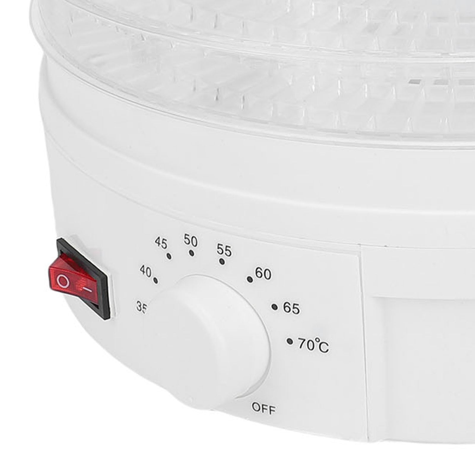 Suszarka do żywności, 5 Tack 350W Suszarka do Mięsa z Timerem, do Mięsa Owoców Warzyw Przysmaków dla Psów (Wtyczka UE 220 V)