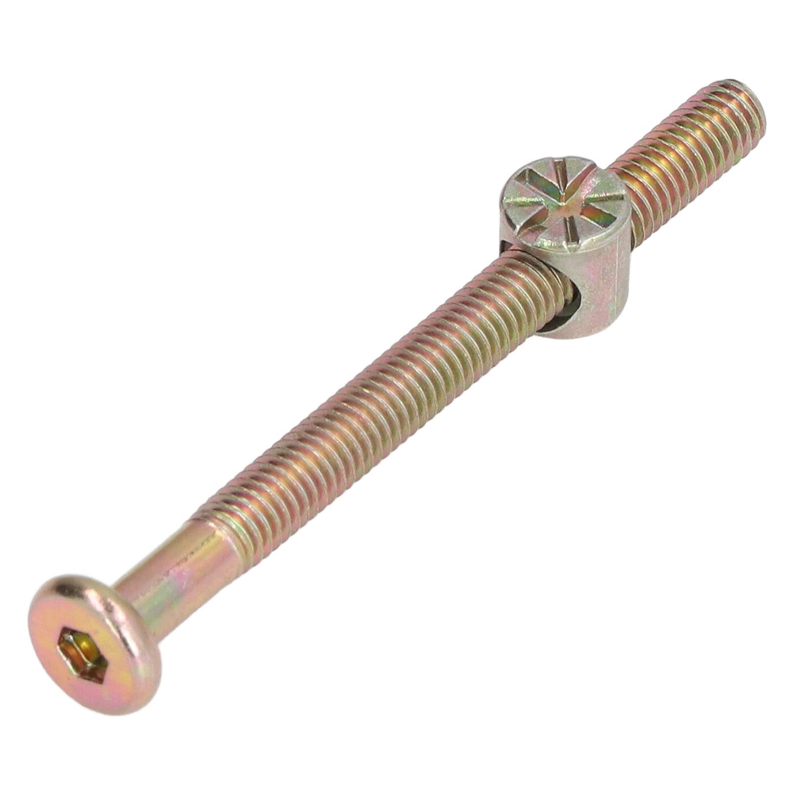 XxinXrong 40 stuks M6 schroevenset, platte kopschroeven M6 x 50 mm, meubelschroeven met binnenzeskant platte kopschroeven, cilinderkopschroeven, voor meubels, bedden, stoelen