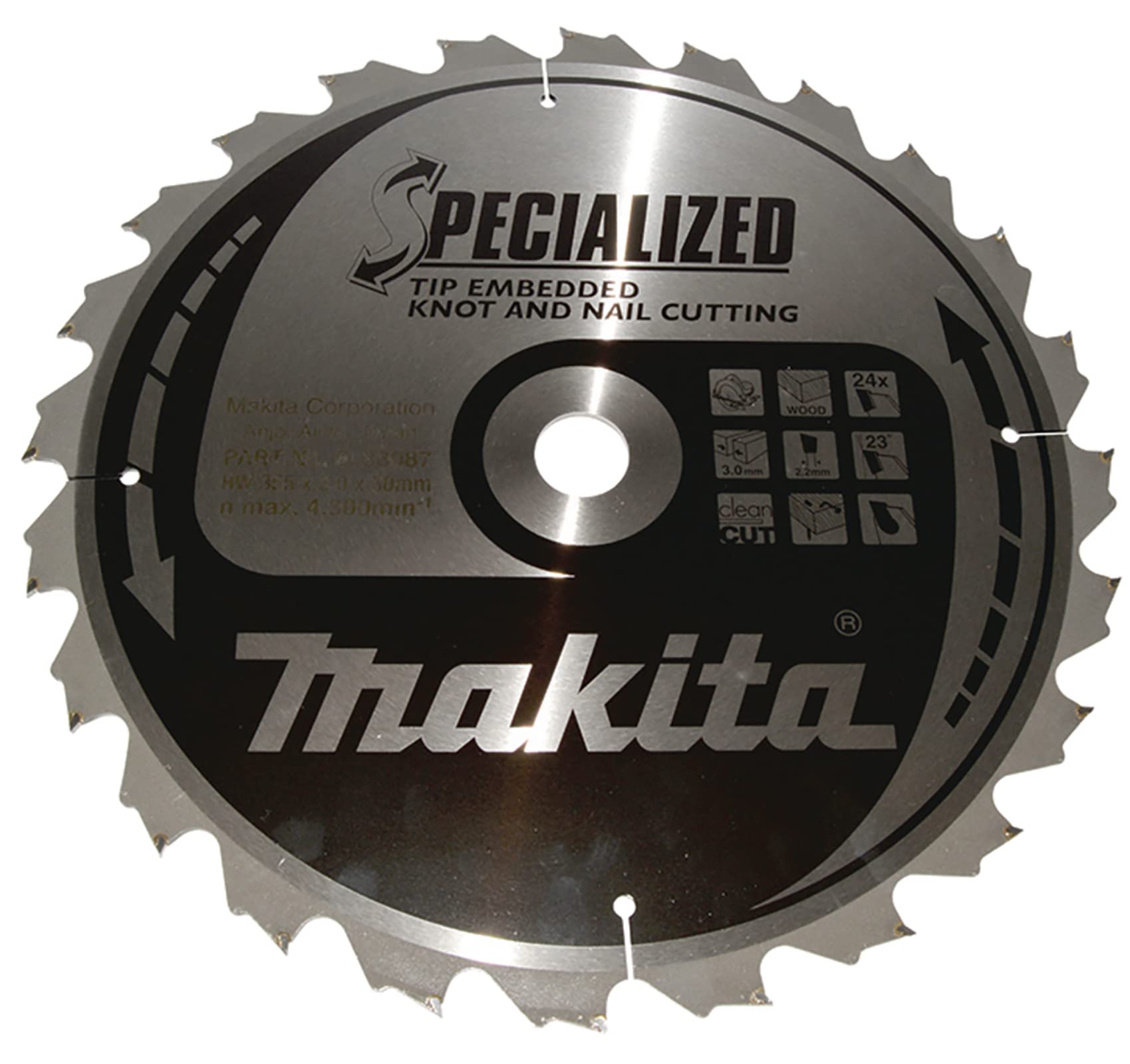 Makita B-33087 SPECIALIZED brzeszczot 355 x 30 x 24Z
