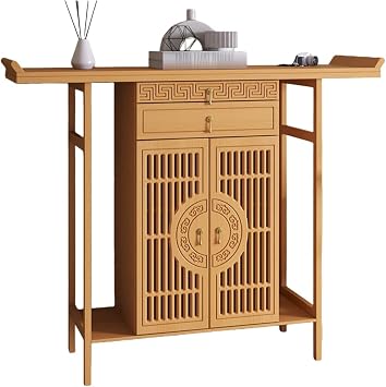 Buddha Pooja Spiritual Prayer Meditation Shrine Buddhist Altar Table for Saints at Home Greek Altar Catholic Loved Ones Ancestral CounterPrimary Color,47.2In