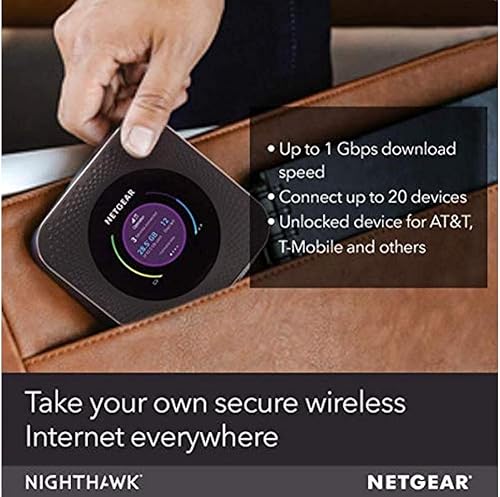 Miniatura 5 de NETGEAR Nighthawk M1 4G LTE WiFi Hotspot móvil (MR1100-100NAS) - Velocidad de hasta 1 Gbps, funciona mejor con AT&T y T-Mobile, conecta hasta 20
