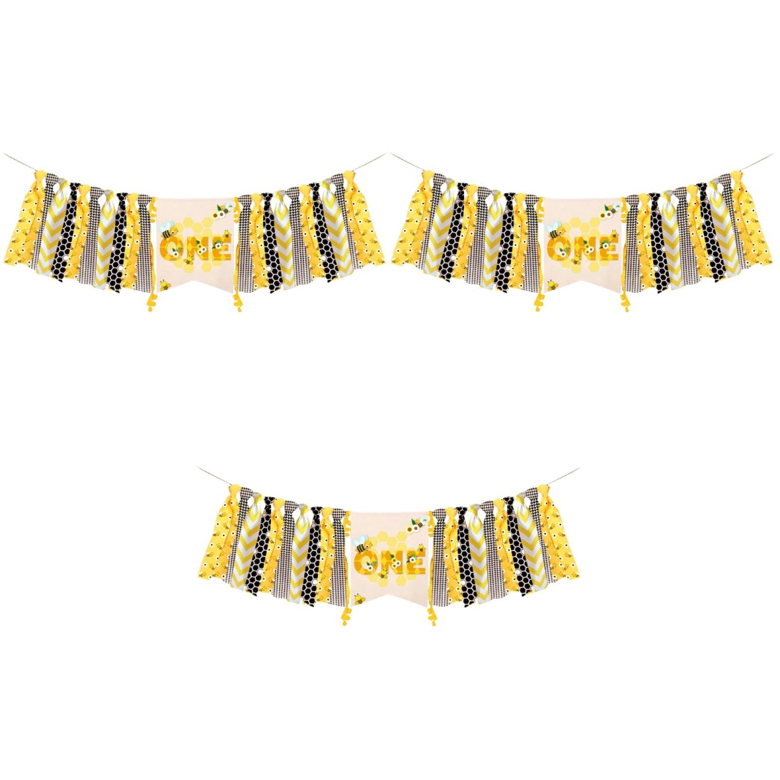 VICASKY 3piezas Guirnalda Colgante De Cumpleaños Para Primer Cumpleaños De Decoración Reutilizable y Celebraciones Banderín Adorable Para Infantiles