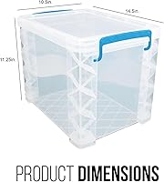 Vista 3 de Advantus Caja de archivos Super Stacker, tamaño carta, transparente (36872)