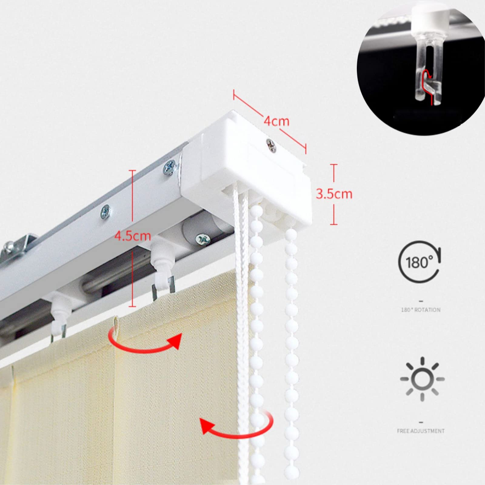 Cortina Lamas Verticales Opaca,Persianas Venecianas Verticales para Protección de la Privacidad y Protección Solar,para el Hogar Oficinas Ventana,Personalizables,Ancho x Alto. (60cm x 280cm)