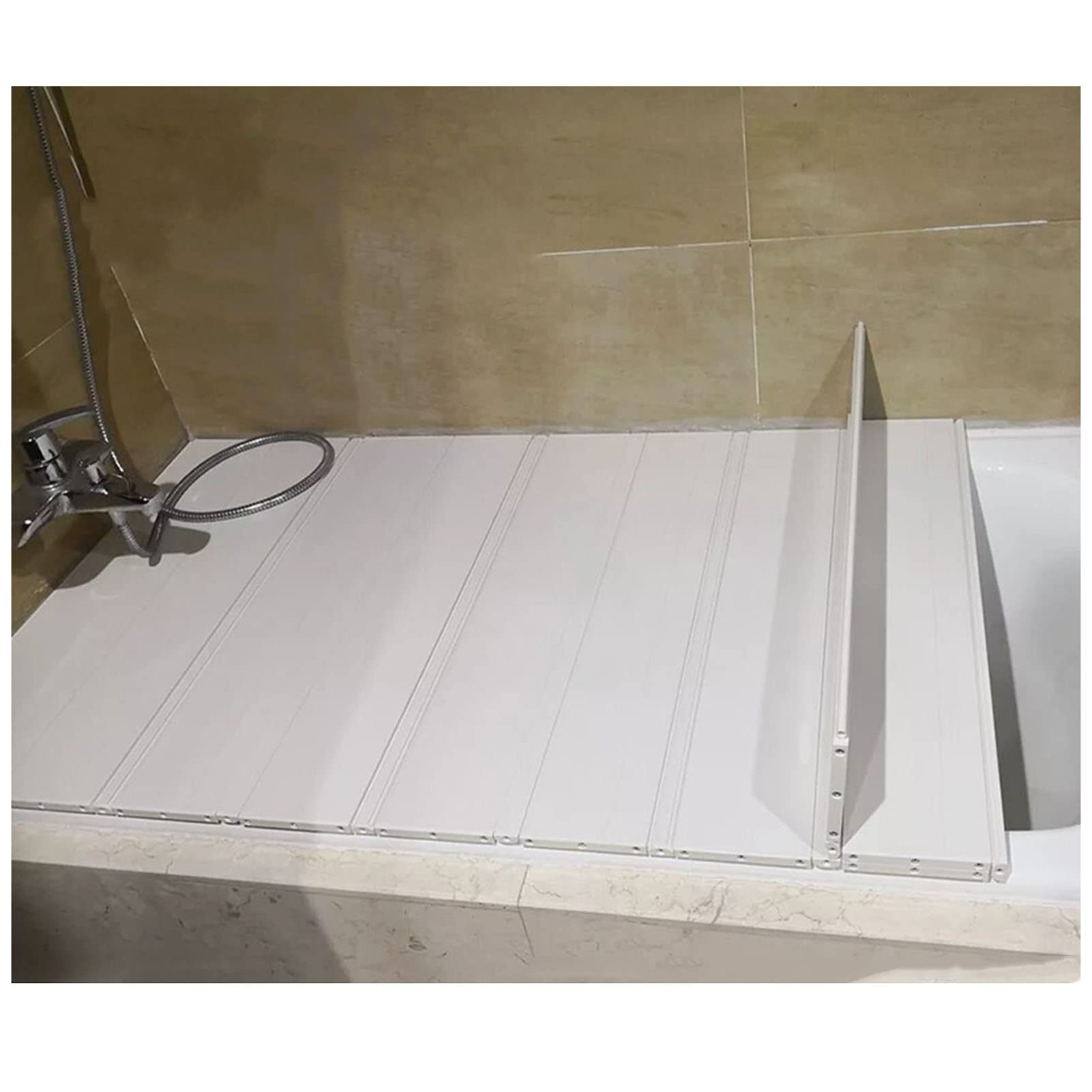 Cubierta plegable para bañera de PVC con aislamiento térmico y protección para baño