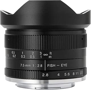 【国内正規品】 七工匠 7Artisans 単焦点レンズ 7.5mm F2.8 Fish-eye II (マイクロフォーサーズ, ブラック)