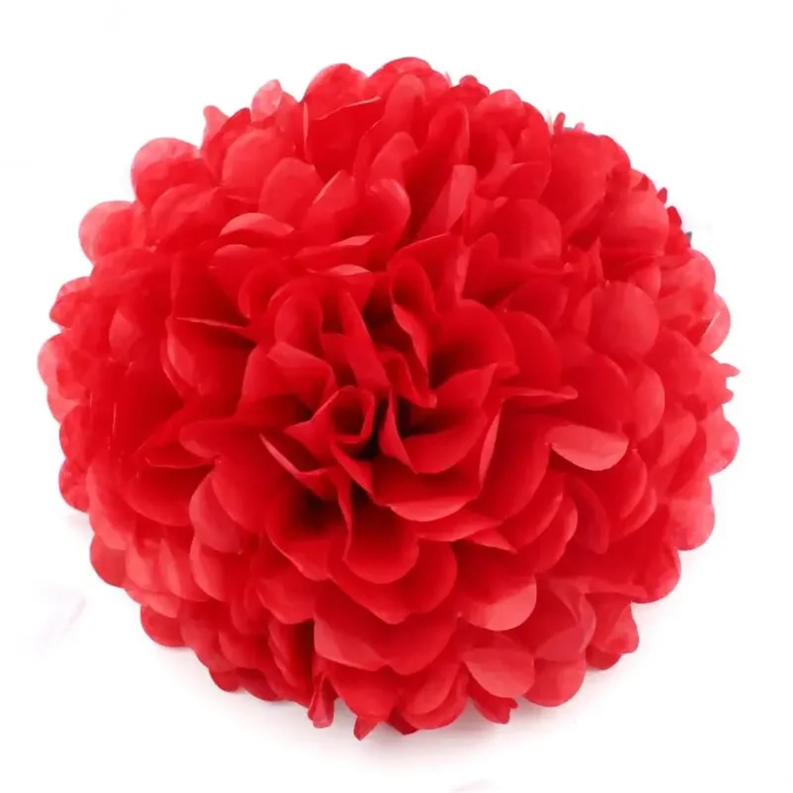 Paper Pompom 5pcs 10/15/20/25/30/35CM Paper Pom Poms for Wedding Ball Pompoms Birthday Party Supplies Home Decoration for Party(Red,35cm)