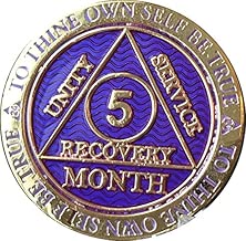 5 Month AA Medallion Reflex Purple Gold Plated Chip - coolthings.us