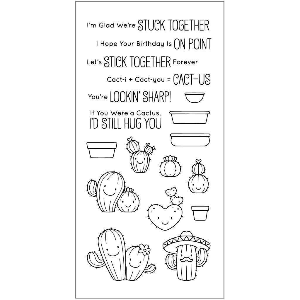 W-HELLO Sharp Cactus DIY Silicone Clear Stamp Cling Seal Scrapbook Embossing Album Decorative Paper Card Craft Art Handmade Gift