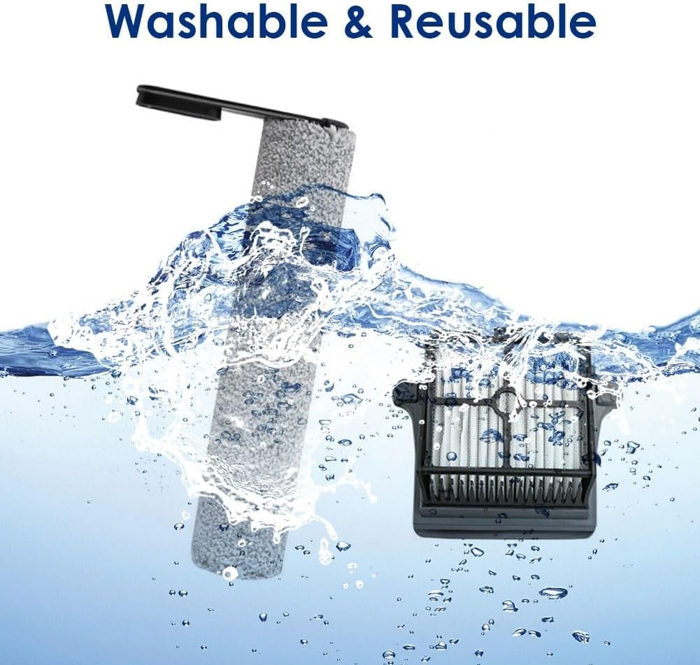 Compatible with Tineco Floor One S7 Pro Vacuum Roller Brush Filter Original Scraper Roller Dirty Water Tank(Plum)(Dark Khaki)