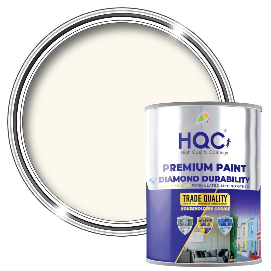 HQC Paints Blackboard & Chalkboard Paint - 1L - Ivory - for Interior Walls & Surfaces