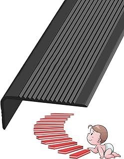 Transition Strip Non Slip, Non Slip Stair Treads Outdoor, Stair Nosing Edge Protector, L-Shaped Step Edging Trim Bar for Tile Carpet, Stair Nose Molding Corner Decoration Strips,Width 3x7cm (Color :