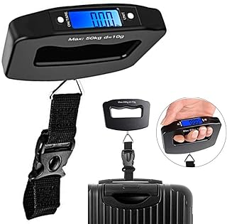 ONEBRAND Luggage Scale with Grip - Travel Luggage Scale - Portable Digital Luggage Weight Scale - Lagguages Bag Scale - Suitcase Hanging Weighing Electronic Travel Scale - 50kg 110 Pound Capacity