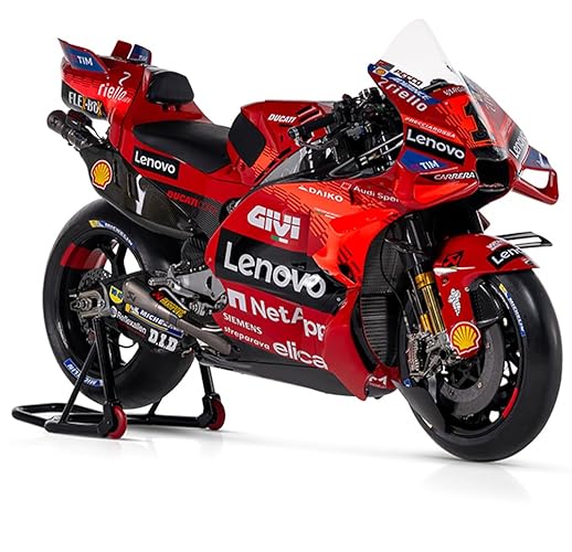 Bburago 1/18 Scale 36396 - Ducati Desmosedici GP23 Motorcycle Moto GP - #1 F. Bagnaia
