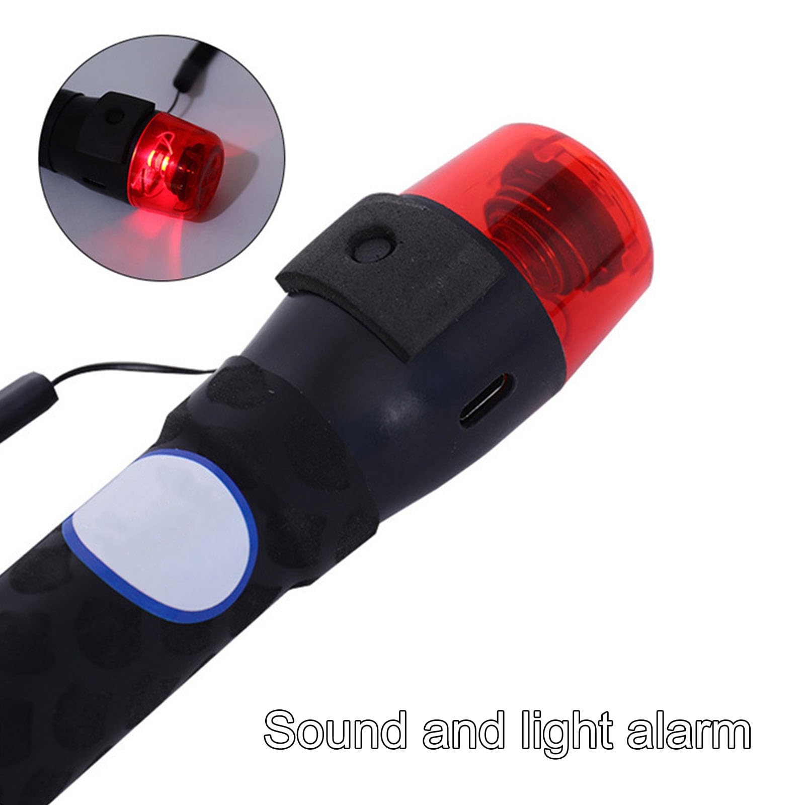 Bastón telescópico para ciegos - bastón plegable de aleación de titanio para personas con discapacidad visual, advertencia de luz roja con sonido(A,118cm/46.5in)