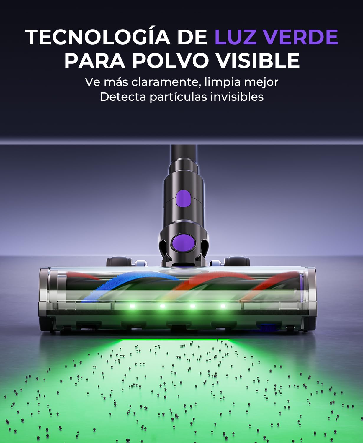 Redkey P9 Pro Aspiradora Sin Cable 68KPa/650W/80 Min, Escoba Aspiradora sin Cable con LED Pantalla, Anti-enredos, Recarga Mural, Aspiradora para Suelos Duros/Alfombras/Pelo Mascotas/Auto