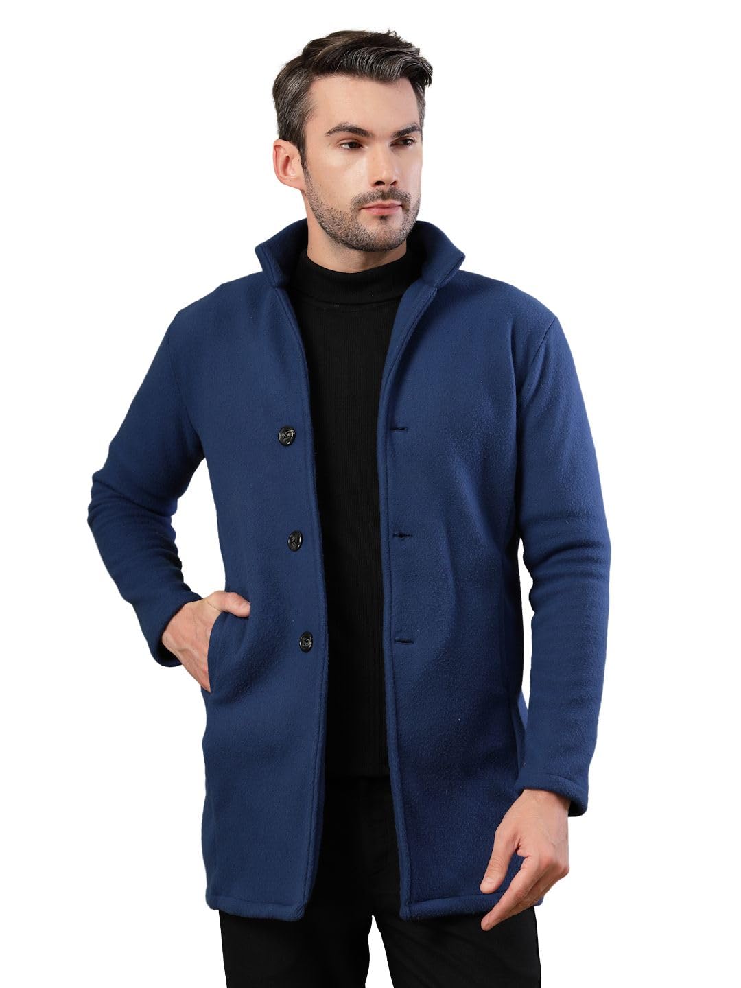 Rigo Cotton Polar Fleece Solid Overcoat for Men | Regular Fit Lapel Collar Long Jacket Overcoat | Winter Wear Men’s Long Overcoat Rigo Cotton Polar Fleece Solid Overcoat for Men | Regular Fit Lapel Collar Long Jacket Overcoat | Winter Wear Men’s Long Overcoat