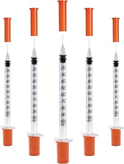 Knixxo U-100 1cc 31G 5/16" (8mm) Syringes, Sterile Individually Wrapped 20 Pack for Pets & Plants