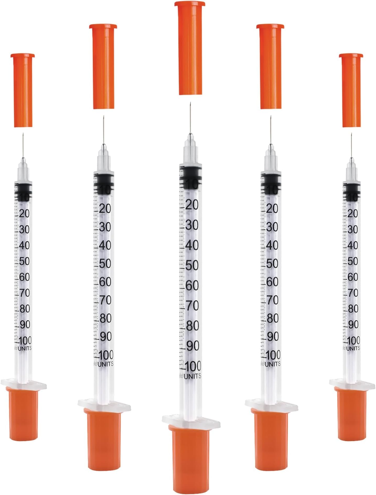 U-100 1cc 31g 5/16" (8mm) Syringes, Individually Wrapped Pack of 20