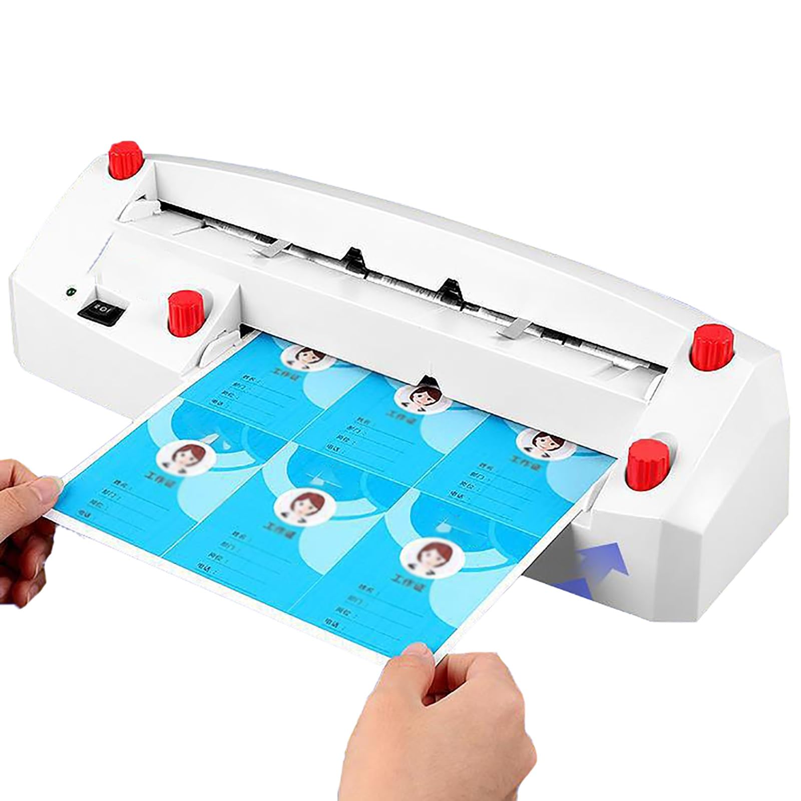 Taglierina elettrica per Biglietti da Visita, taglierina Automatica per Biglietti da Visita con sistemi di induzione Automatica e 9 Lame, 30 Pezzi/min, rilegatrice elettrica