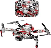Vista 9 de MightySkins - Drone portátil de fibra de carbono compatible con DJI Mini 2, camuflaje negro, acabado de fibra de carbono texturizado protector
