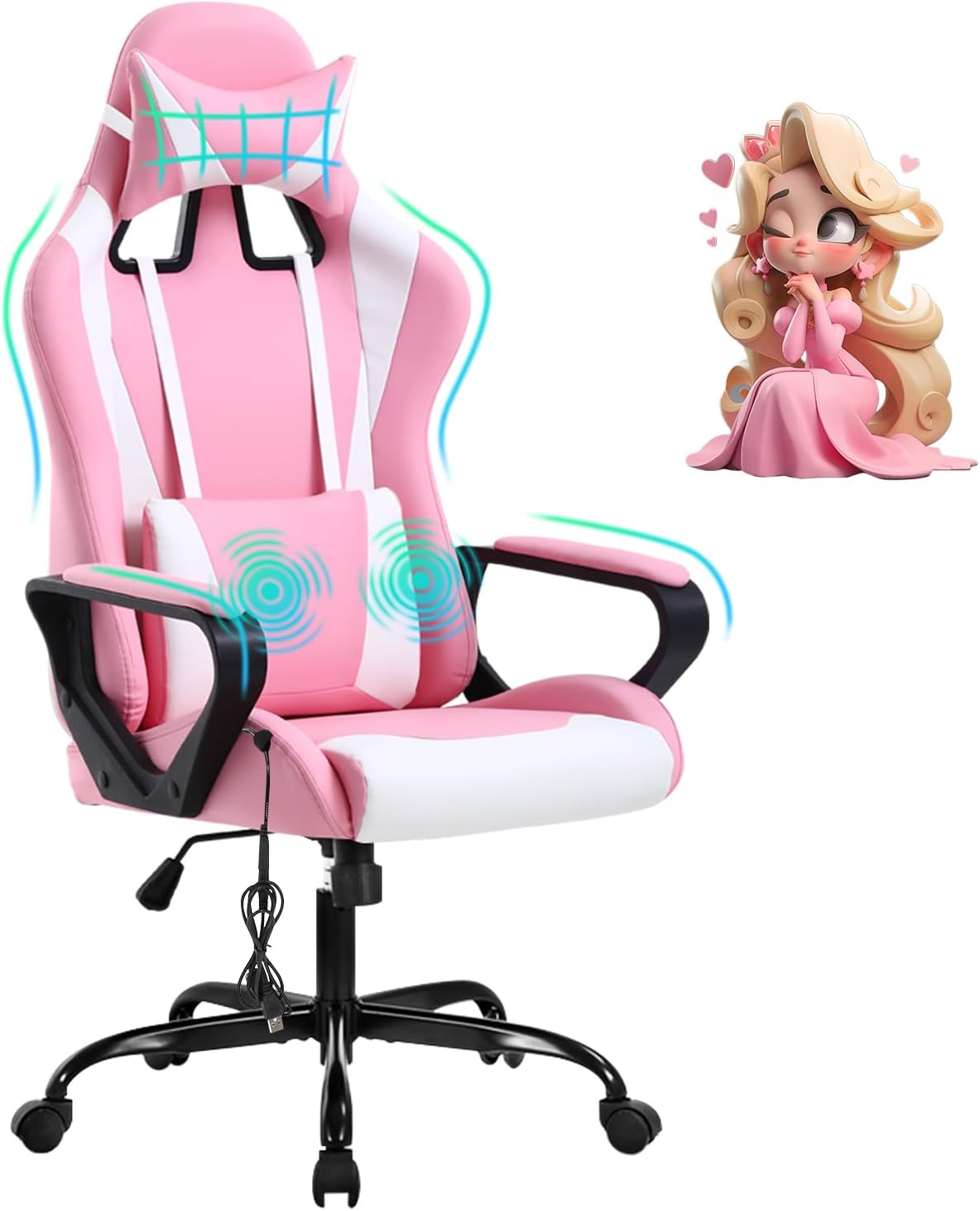 Computer Gaming Chairs with Massage,Big and Tall Gamer