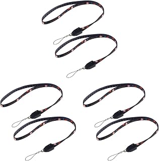UKCOCO USB Charging Cable 6 pcs Mobile Phone Lanyard with Ruler USB Cable Portable Data Line Phone Accessories (Type- c, Type, Black) USB C Charging Cable