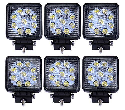 Leetop 6X 27W Lámpara de Trabajo 12V 24V IP67 Faros Adicionales Faro Invertido Luces Diurna Luz de la Luz de Los Faros de Campo a Traves de SUV UTV ATV Faros