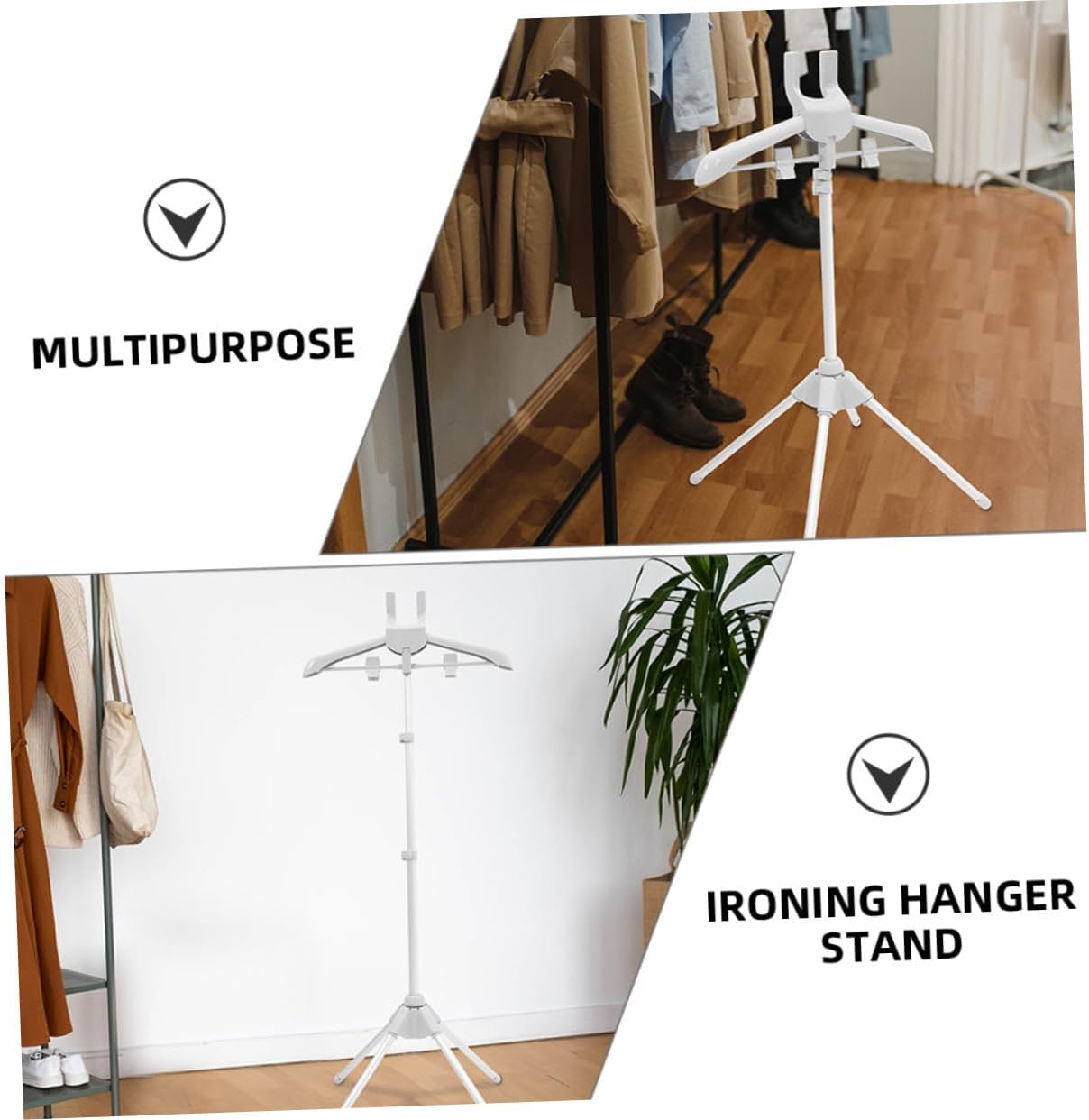 OUNONA 1Set Garment Drying Rack with Handheld Ironing Board Steamer Stand for Home Travel and Hotels Convenient Hanger for Steaming Clothes Space Saving Design