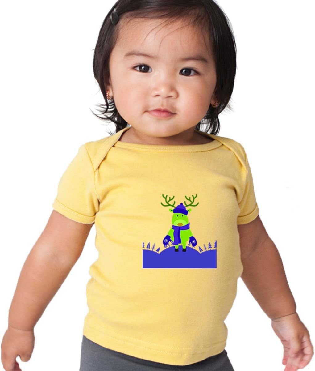 JITSHIRTHoliday Season Organic Infant Baby Rib Short Sleeve Lap T