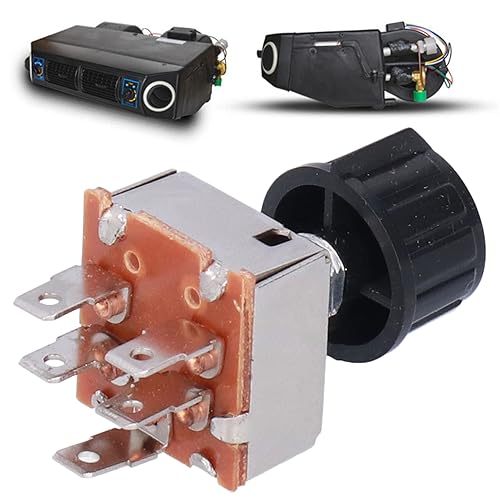 Miniatura 3 de Interruptor de control del calentador Aire acondicionado de CA rotativo Interruptor de ventilador de 4 velocidades M2 106 Interruptores de soplador