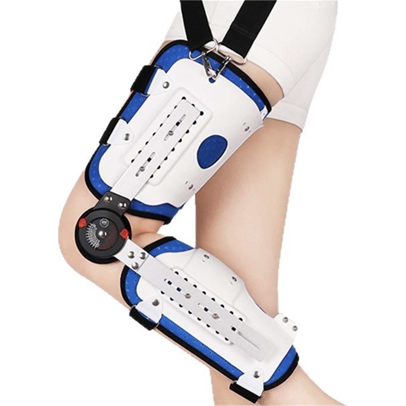 Rodillera Ortopédica ROM Ajustable para Recuperación de Ligamentos y Postoperatorio, Estabilizador de Rodilla con Bisagras para Hombre y Mujer, Inmovilizador Transpirable con