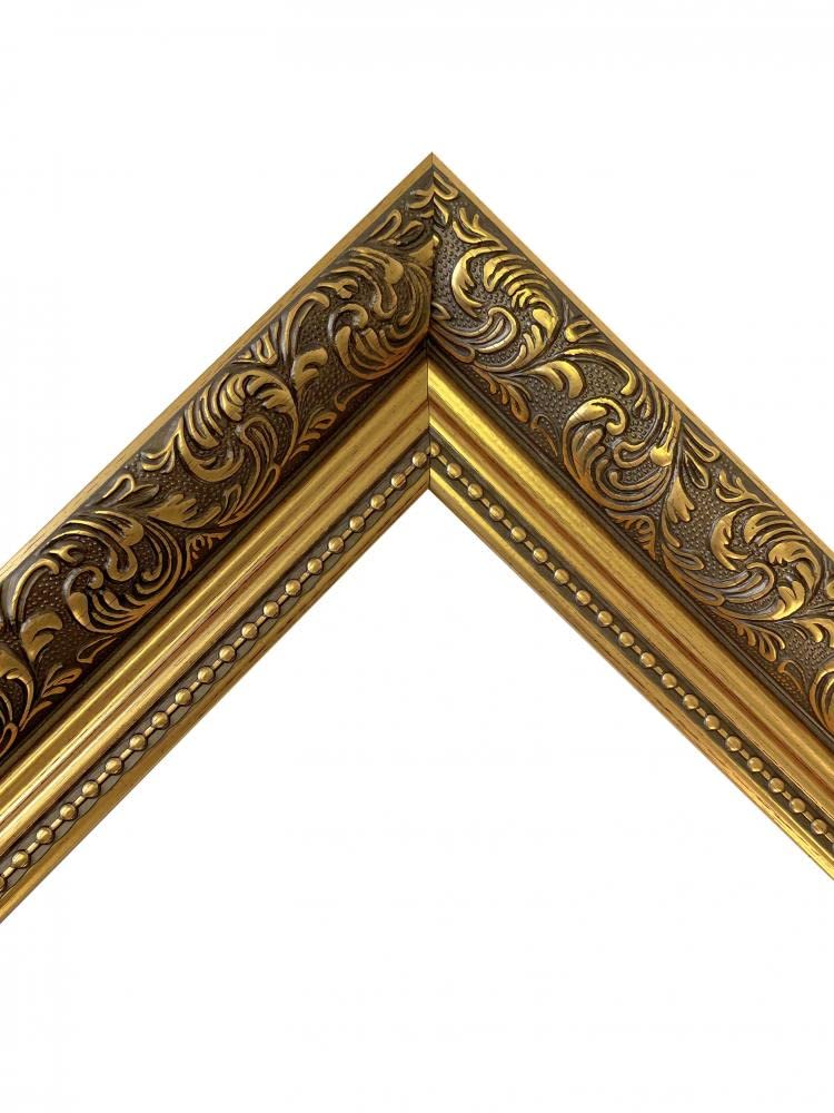FRAMES BY POST Duża ramka na zdjęcia dalia, złota, A1, szkło plastikowe