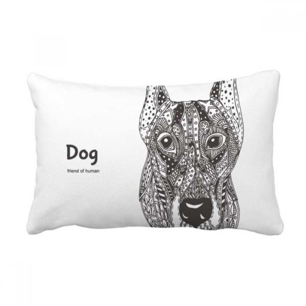 Coussin dog fierce friend peinture multicolore idée cadeau déco salon original
