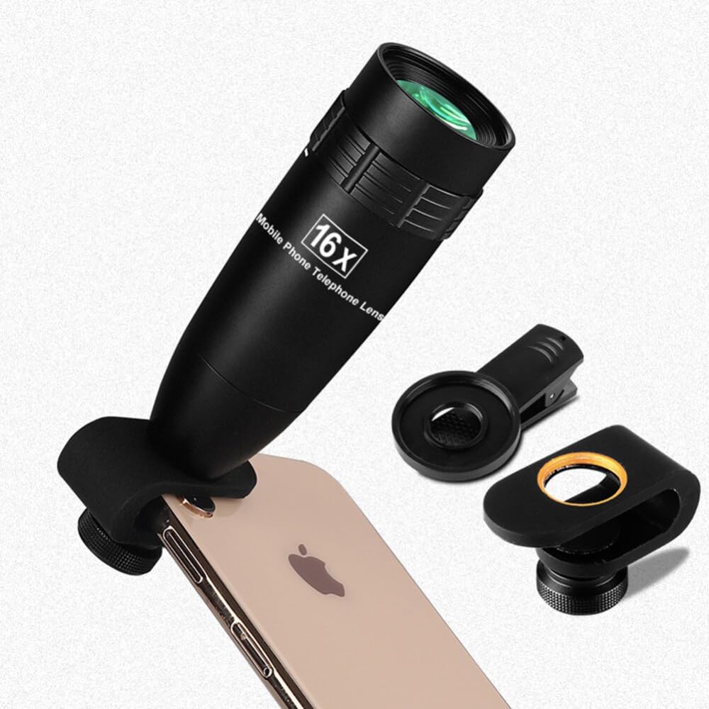 Lapras 𝟏𝟓 𝐘𝐞𝐚𝐫𝐬 𝐖𝐚𝐫𝐫𝐚𝐧𝐭𝐲 16x HD Mobile Telephoto Lens Full HD Quality Telescope with Dual Focus Mobile Telephoto Lens for Bird Watching Compatible for All Smartphones