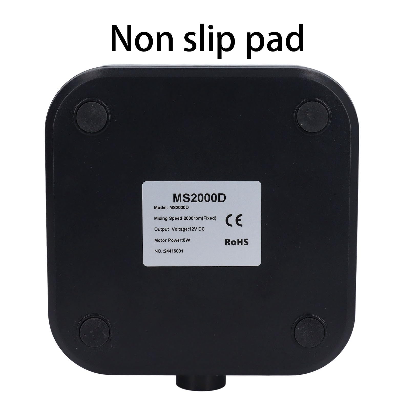 Mini agitador magnético con pantalla digital, imán pequeño, mezclador líquido, investigación científica, cocina, oficina, vidrio templado ABS (negro)