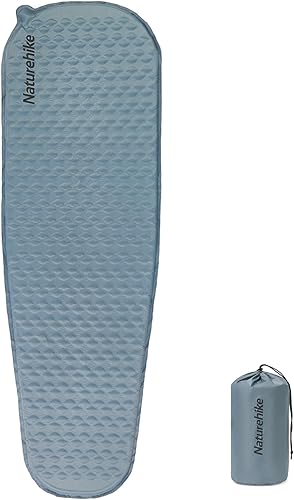 Naturehike Colchoneta de dormir ultraligera autoinflable para camping, 1.4 pulgadas, ligera, rectangular, para mamá, para camping, mochilero,