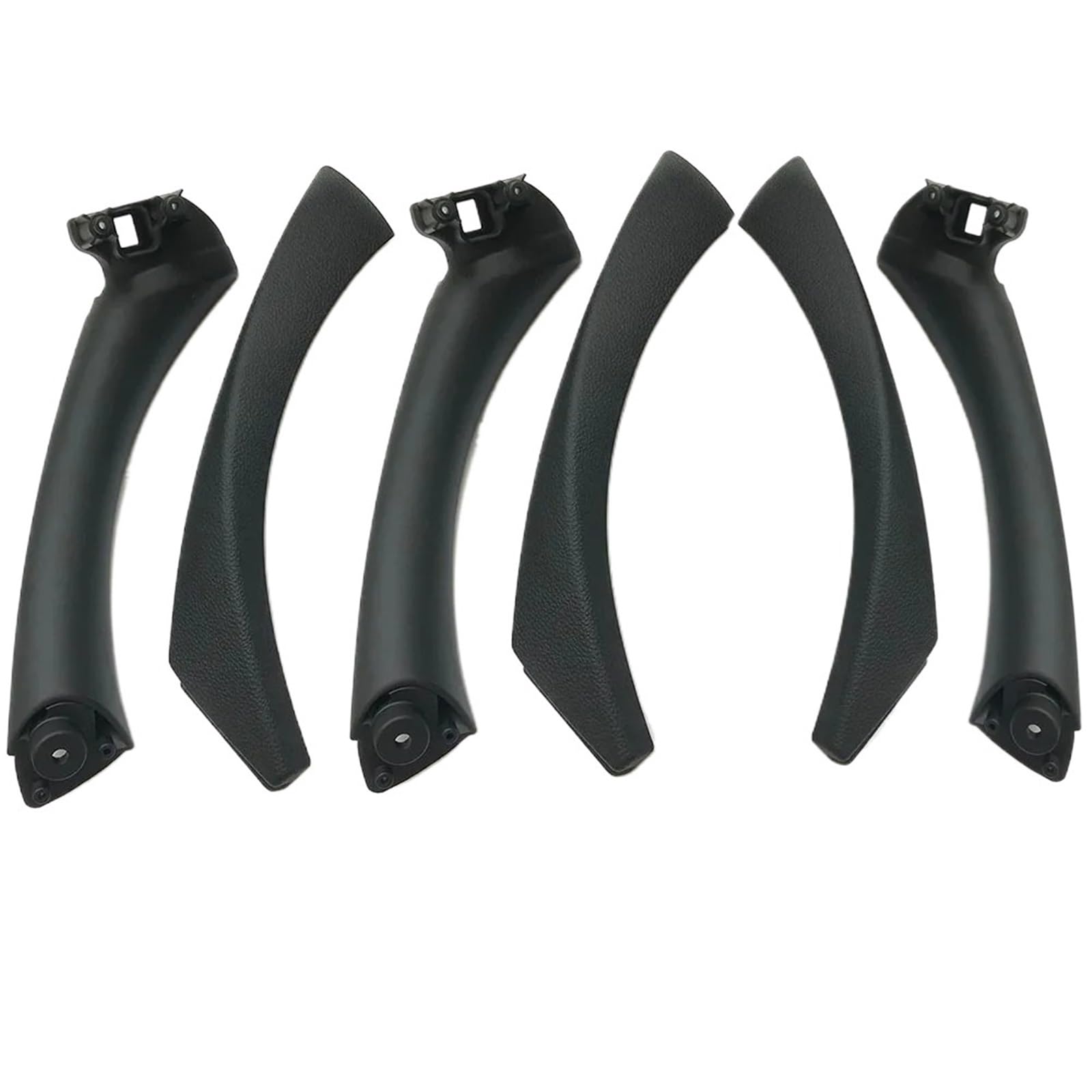 Interno auto maniglia porta Per BMW Serie 3 316 318 320 325 328 330 E90 E91 E92 2005-2012 Maniglia Interna Di Ricambio Per Porta(LHD Black 6pcs)