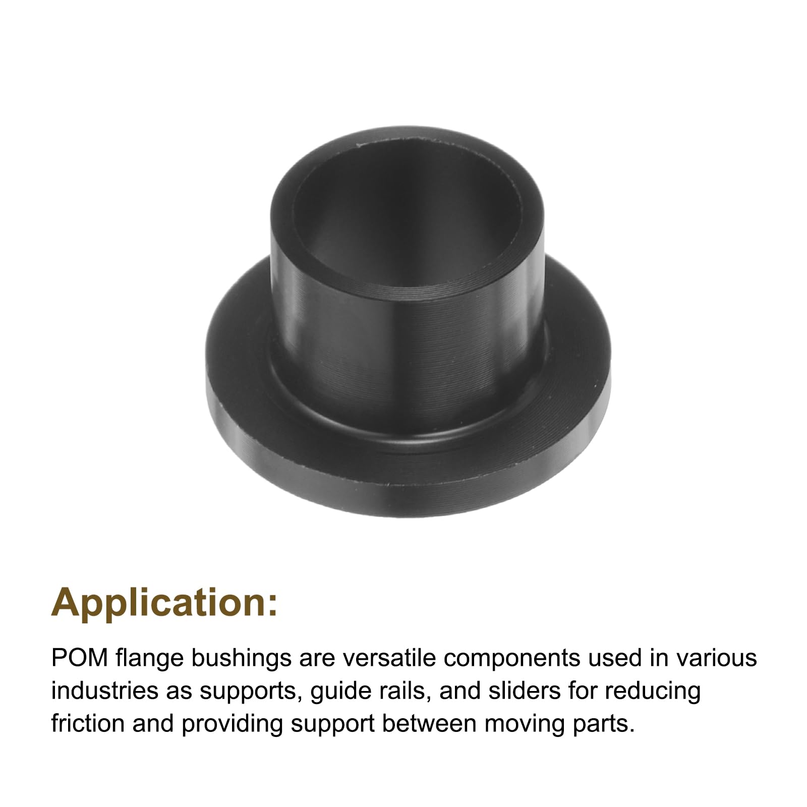 4 Boccole In Nylon Flangiate - Foro 15.1mm, Esterno 17mm, Lunghezza 12mm Per Alberi - Foto 8