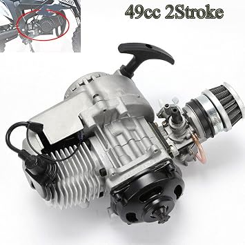 49cc 2 Stroke Engine, Engine Motor Kit, Pull Start Engine, Motorized Bike Engine, 2 Stroke Engine, Atv Engine, Small Engine, for Scooter Pocket Dirt Bike Quad Atv